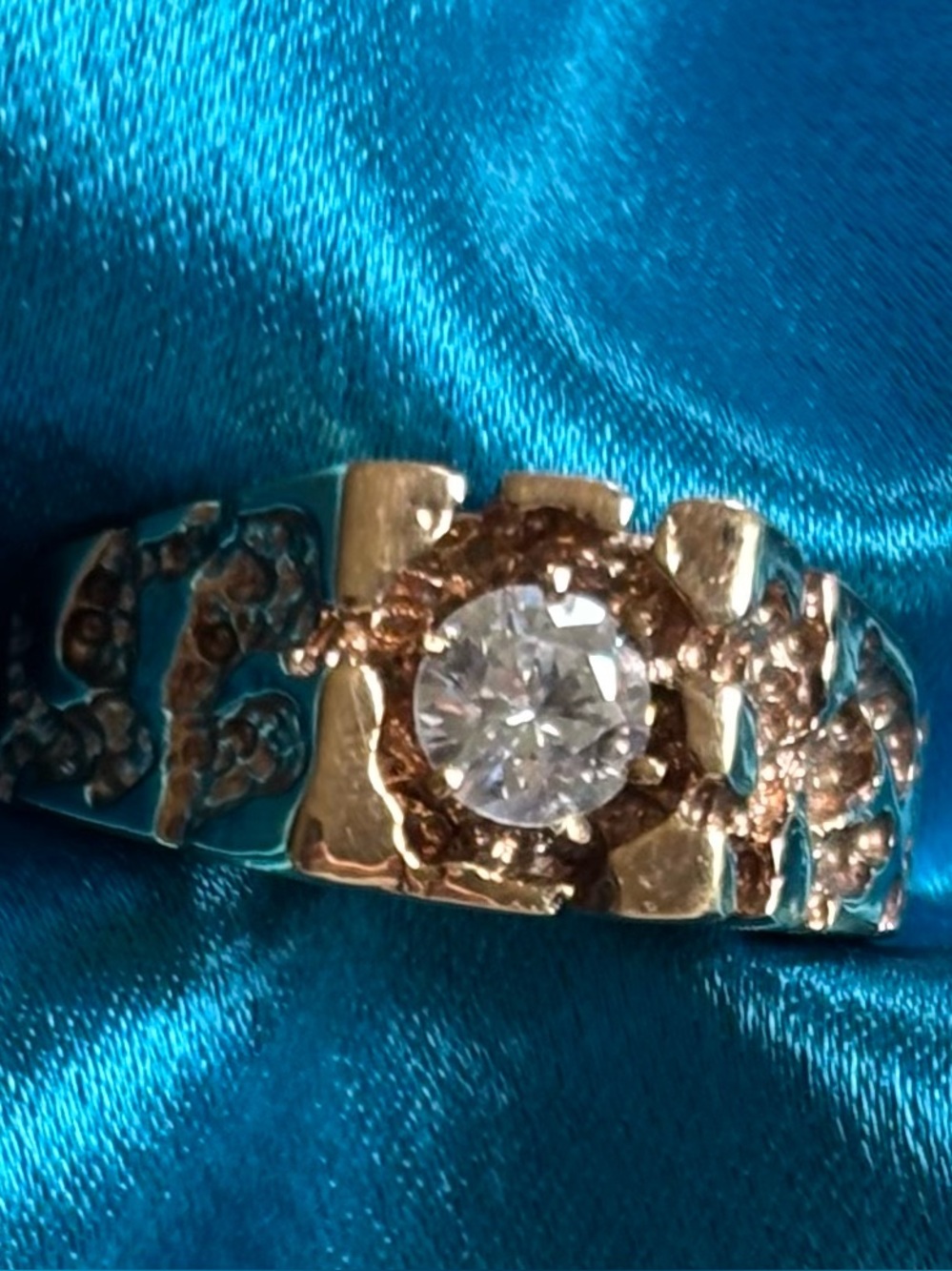 Gold-toned “nugget” ring